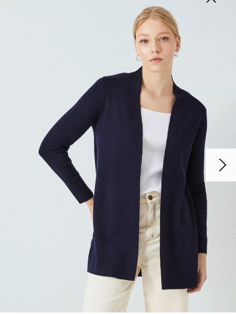 John Lewis & Partners - Edge Longline Cardigan in Emerald